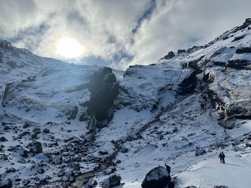 Gígjökull glacier.