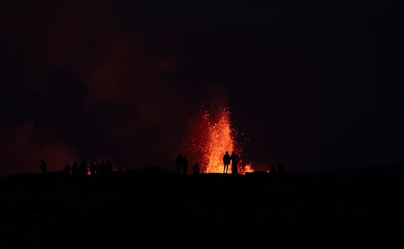 Witnessing fire in the night—Kévin Pagès captures the awe and danger of an erupting volcano on Iceland’s Reykjanes peninsula.
